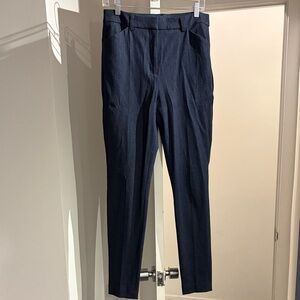 Express Dark Blue Editor Skinny Pants Size 8 Long